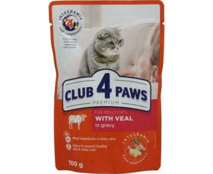 Club 4 Paws Cat Jelly with Veal 0.1 kg